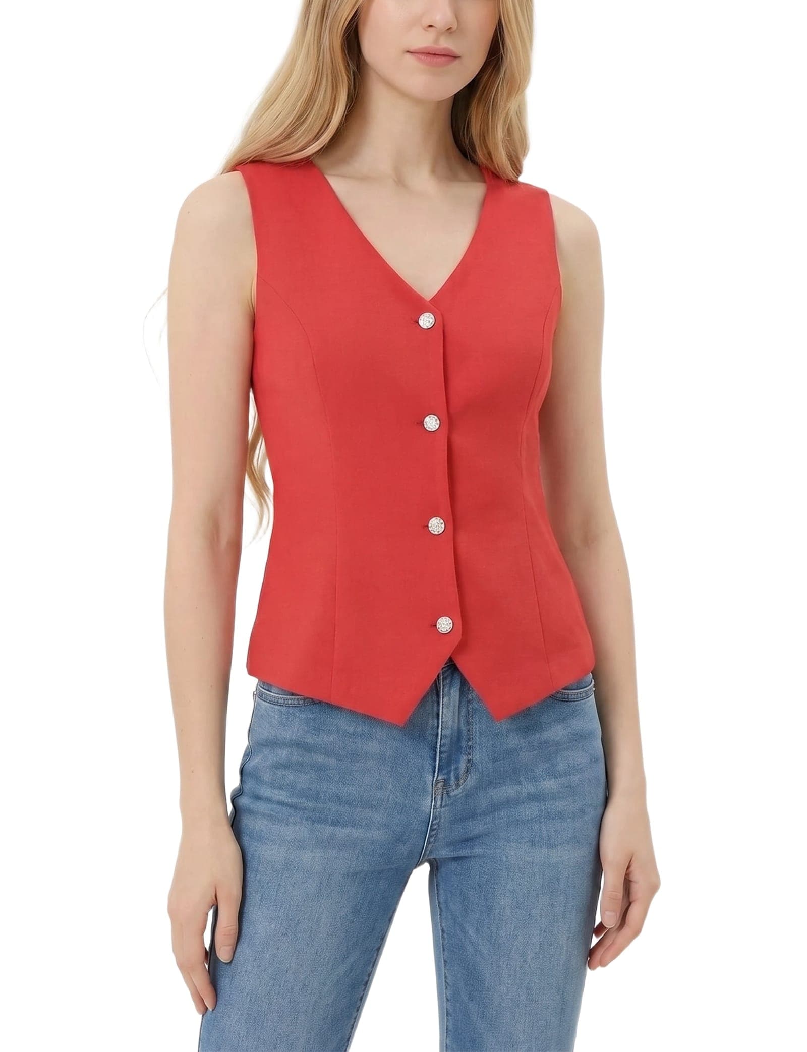 Sleeveless V-Neck Vest