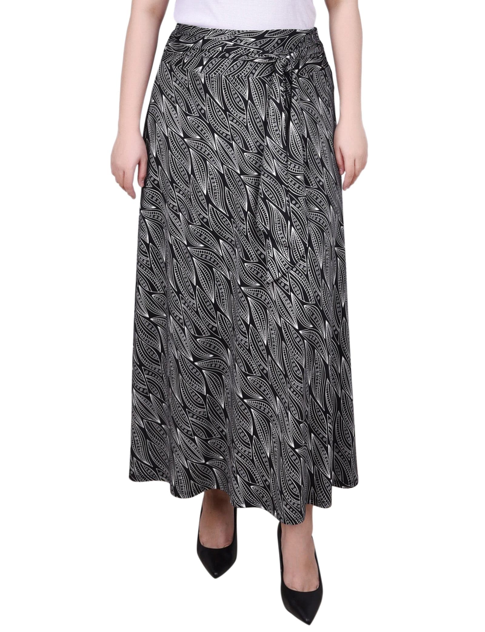 Maxi Skirt with Sash Waist Tie