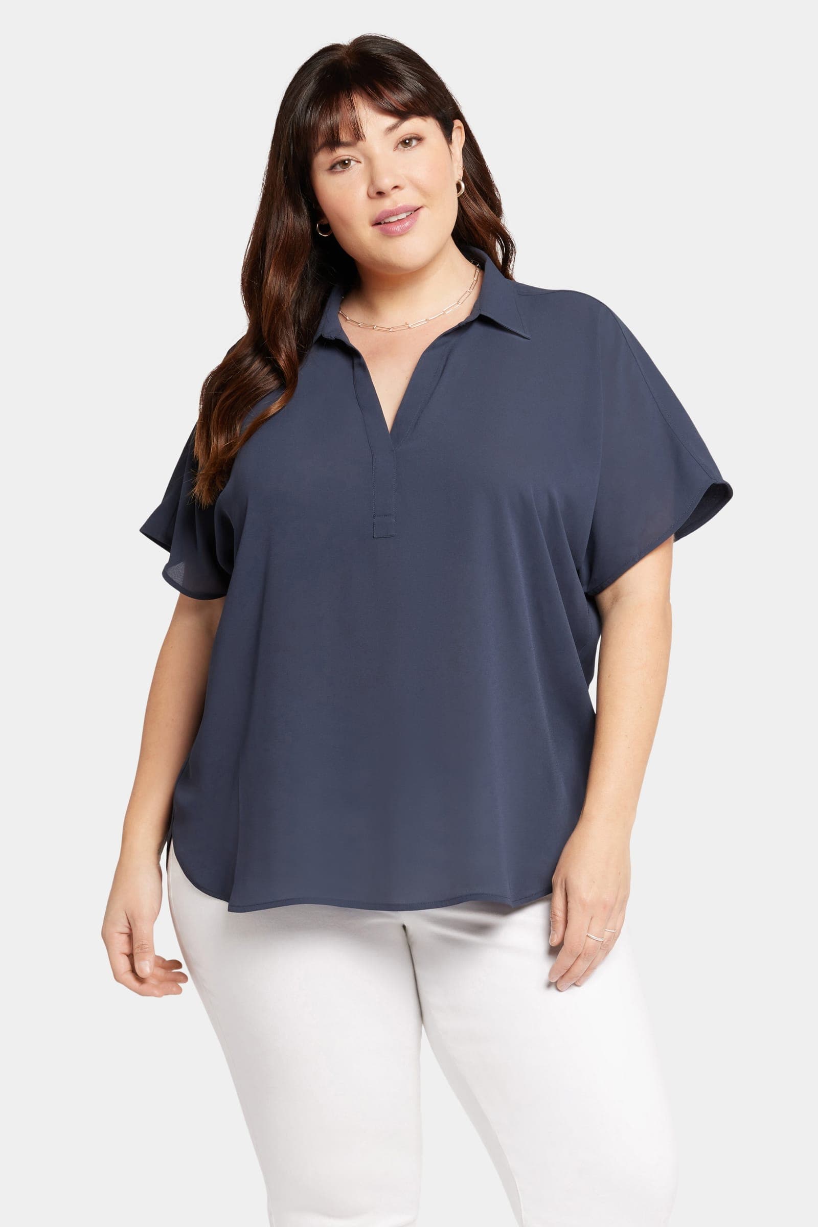 Becky Short Sleeved Blouse in Plus Size