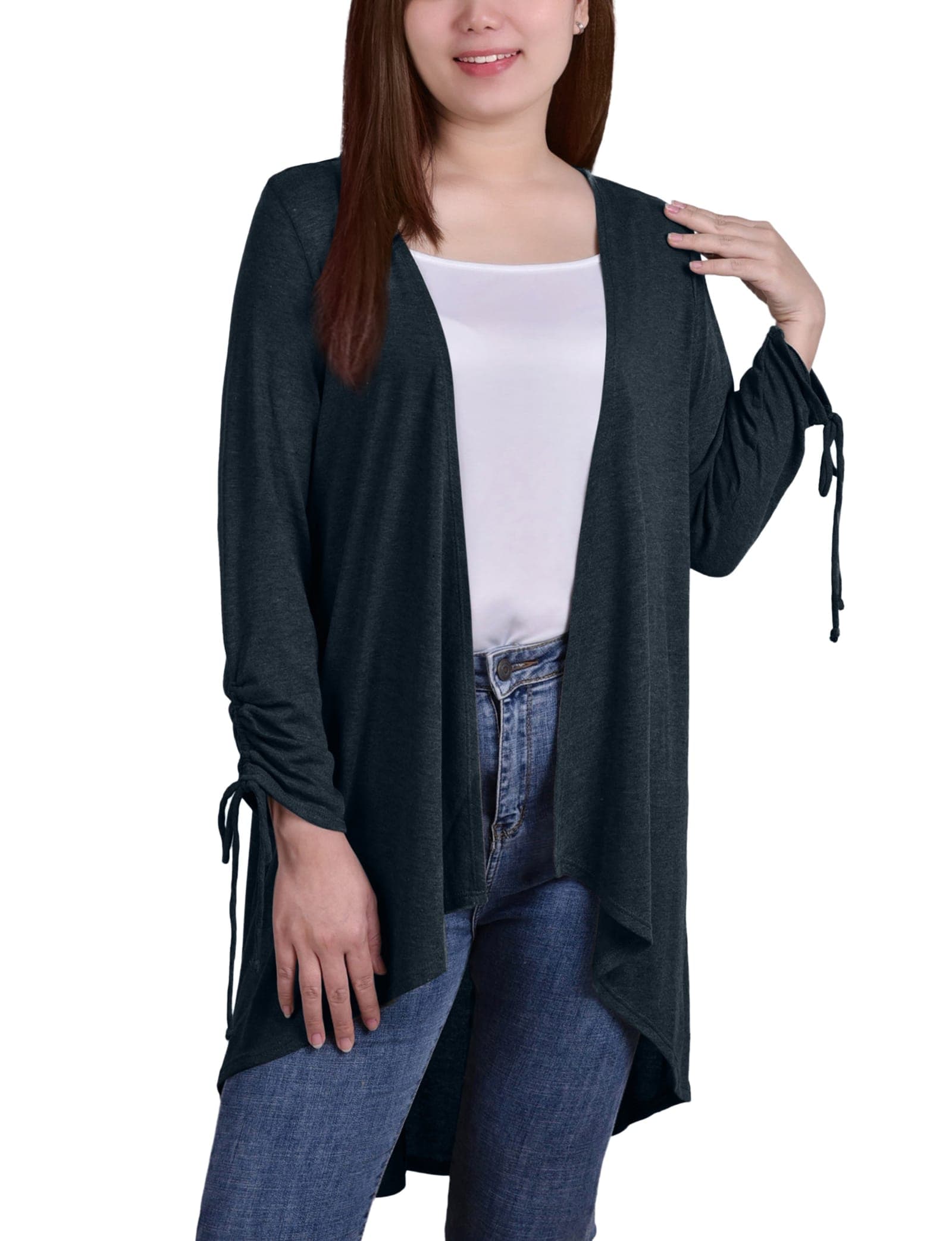 Long Sleeve Hi Lo Hem Cardigan