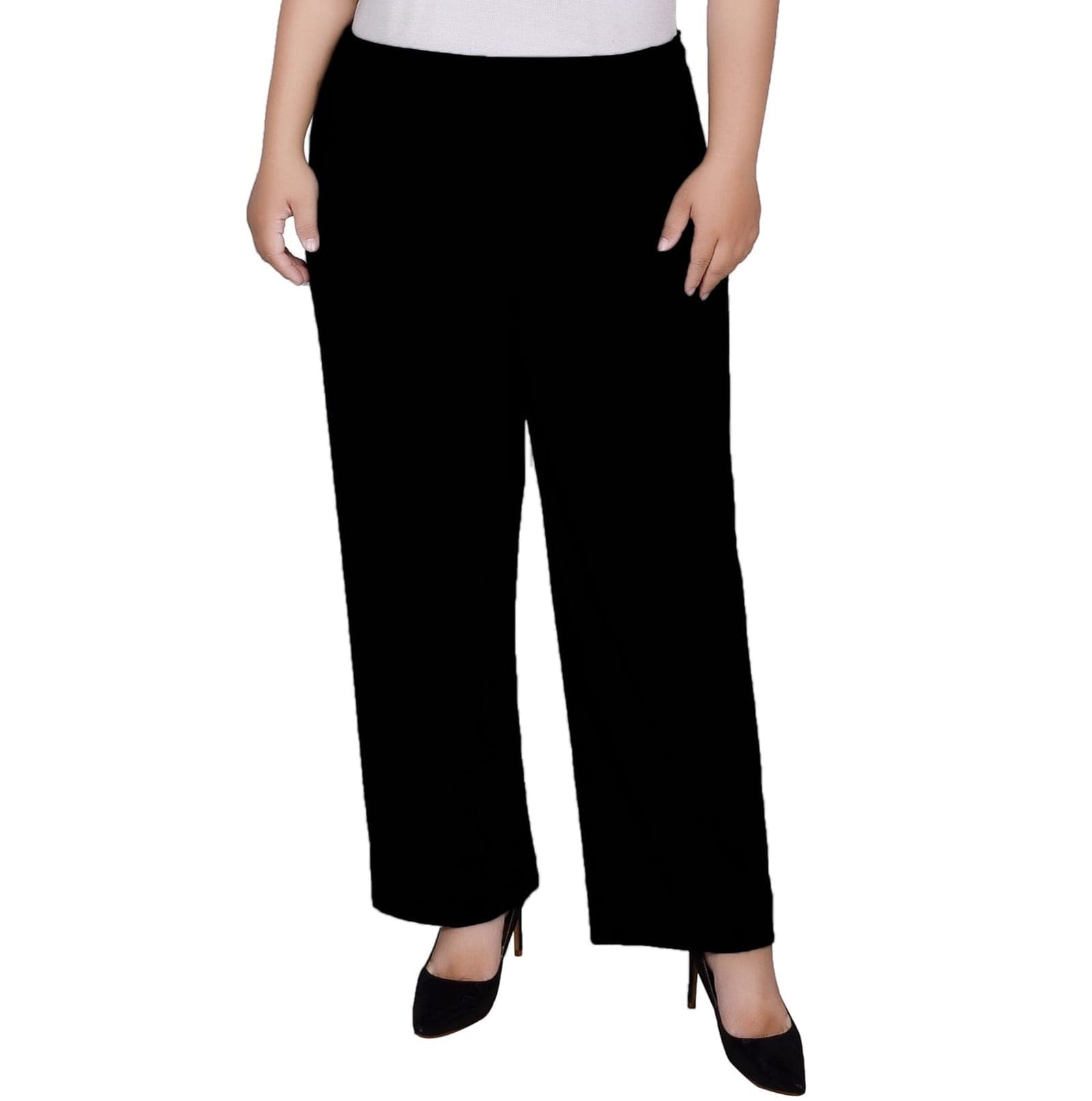 Plus Size Wide Waistband Palazzo Pants