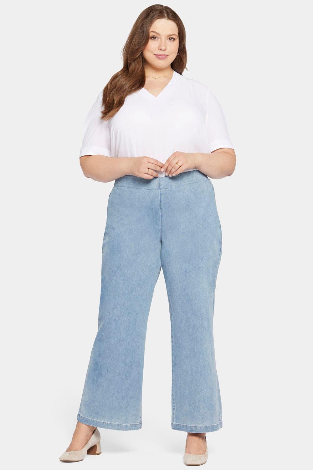 Pull-on Teresa Wide Leg Jeans in Plus Size
