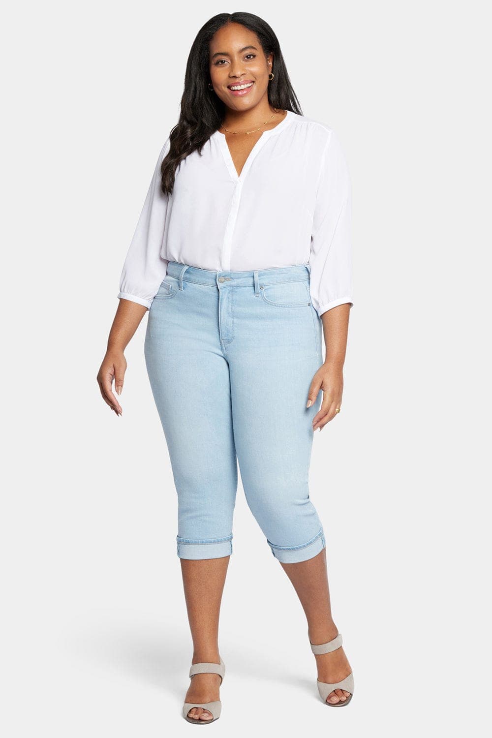 Marilyn Straight Crop Jeans in Plus Size