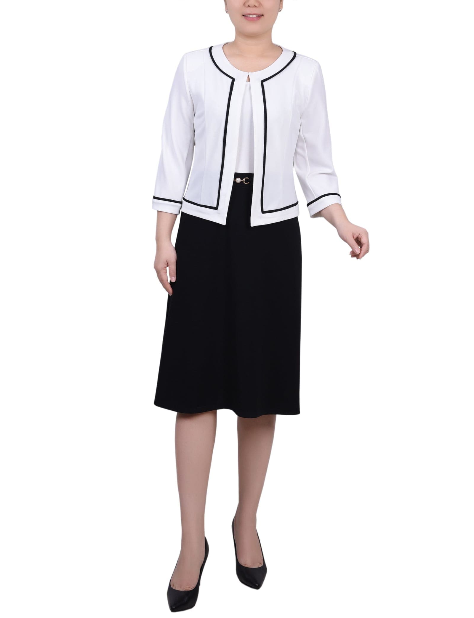 3/4 Sleeve 2 Piece Dress Set