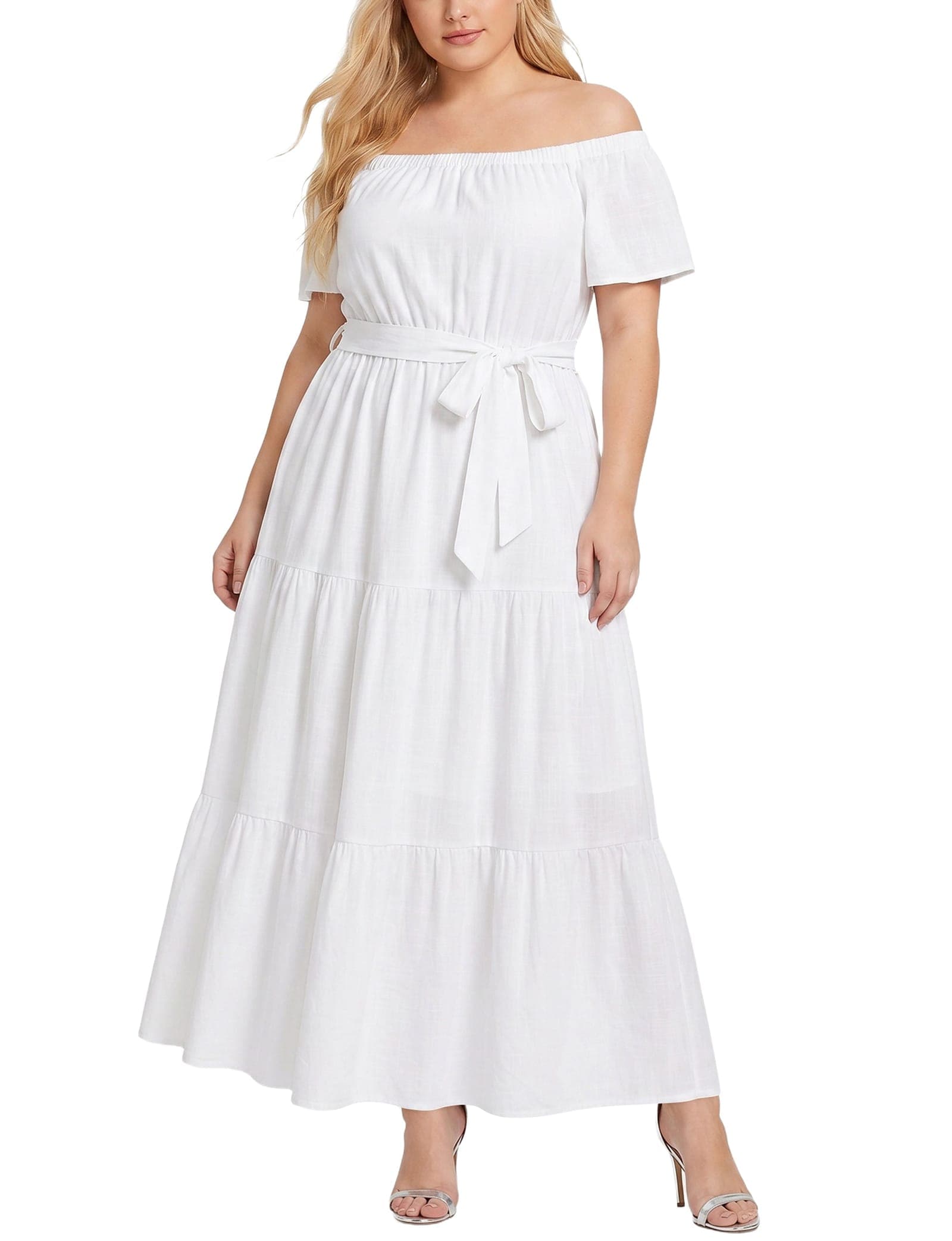 Plus Size Off-the-Shoulder Maxi Dress