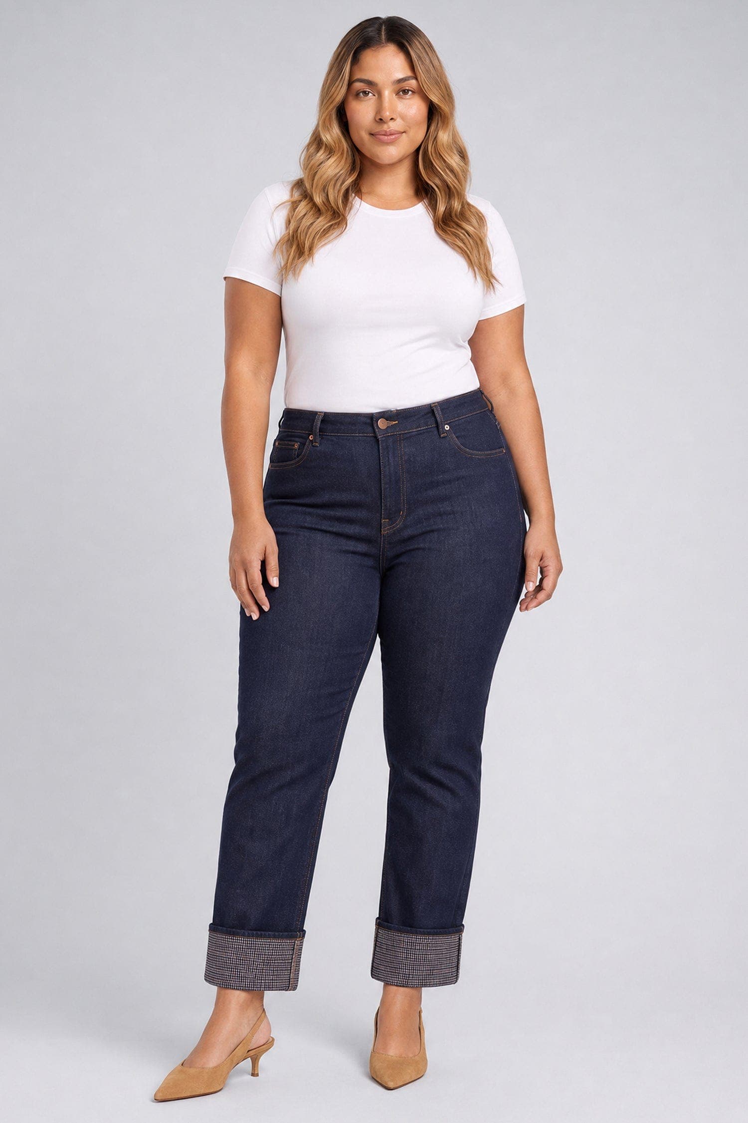 Kasey Stovepipe Ankle Jeans in Plus Size