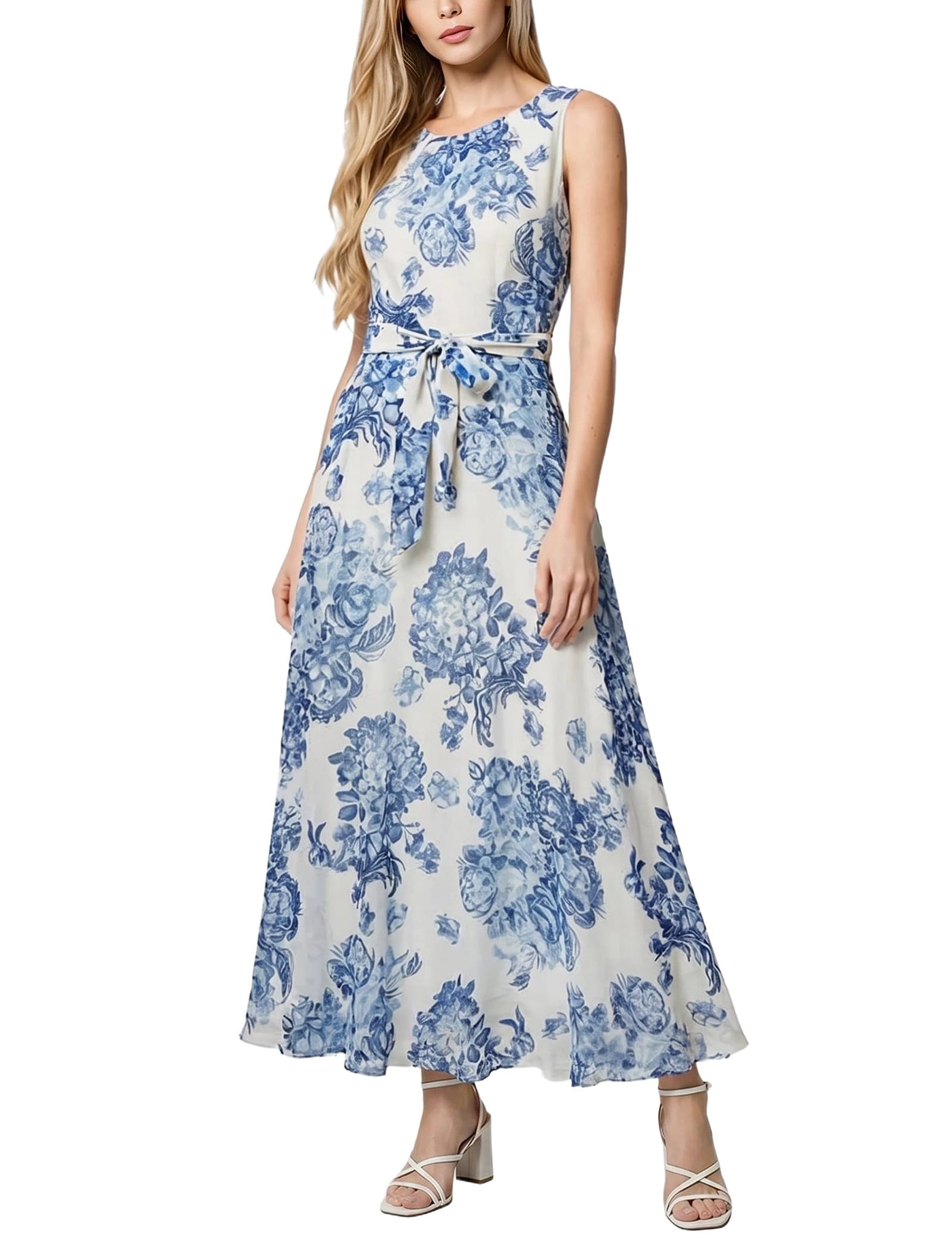 Sleeveless Chiffon Maxi Dress