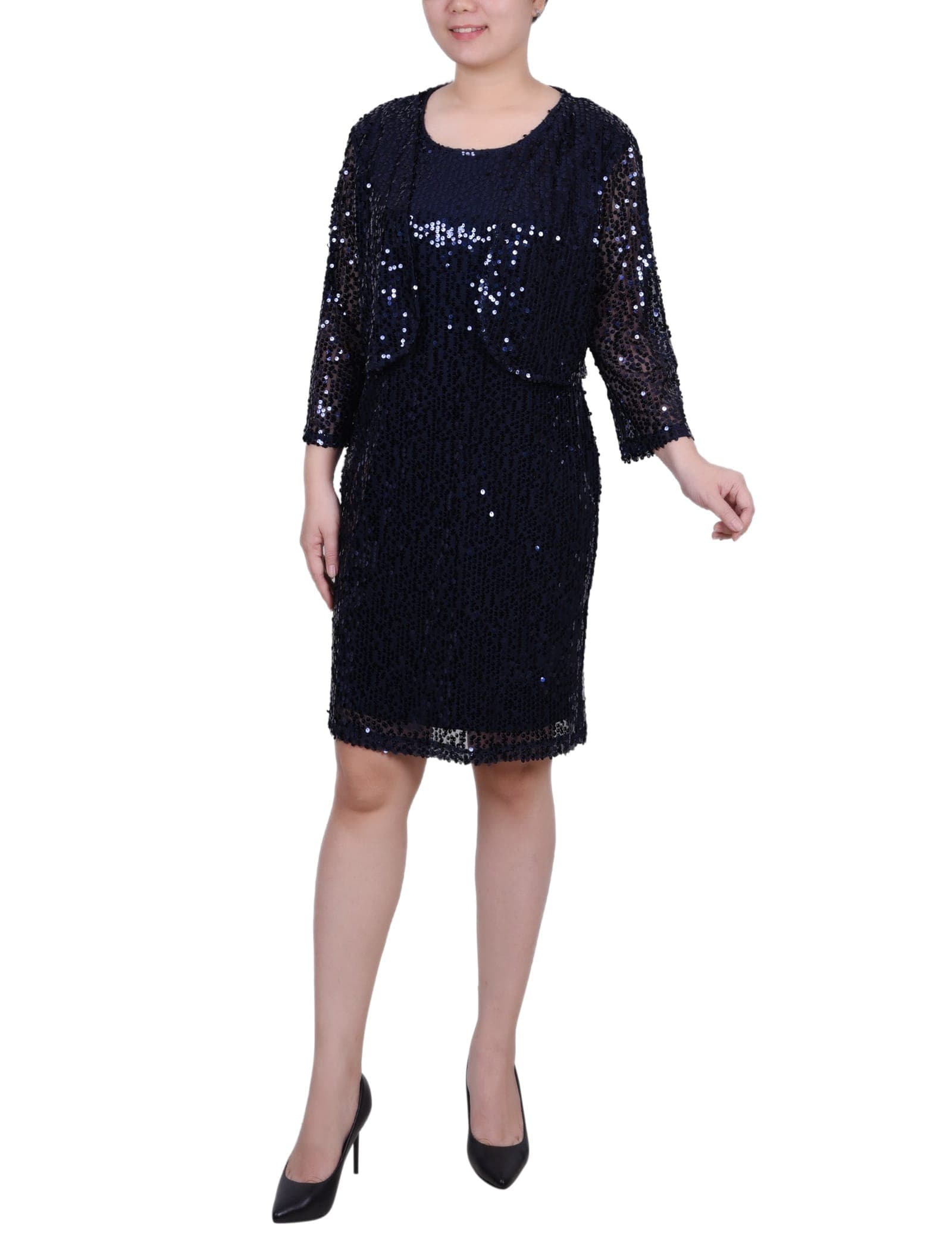 Petite Sequined Bolero Jacket and Dress