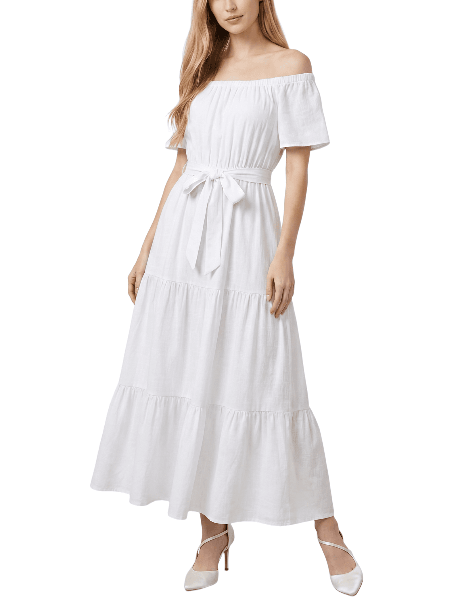Petite Off-the-Shoulder Maxi Dress