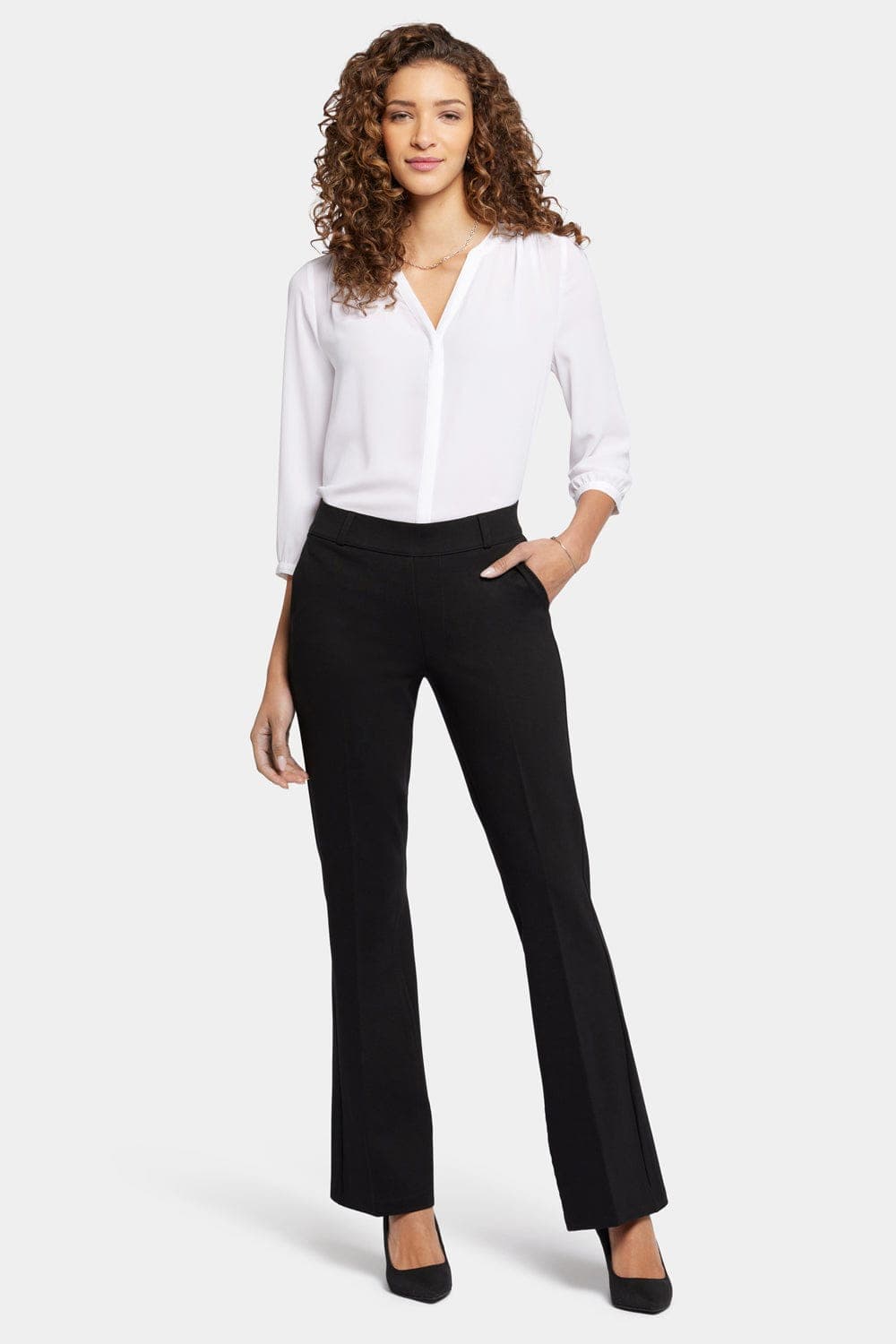 Pull-on Flared Trouser Pants