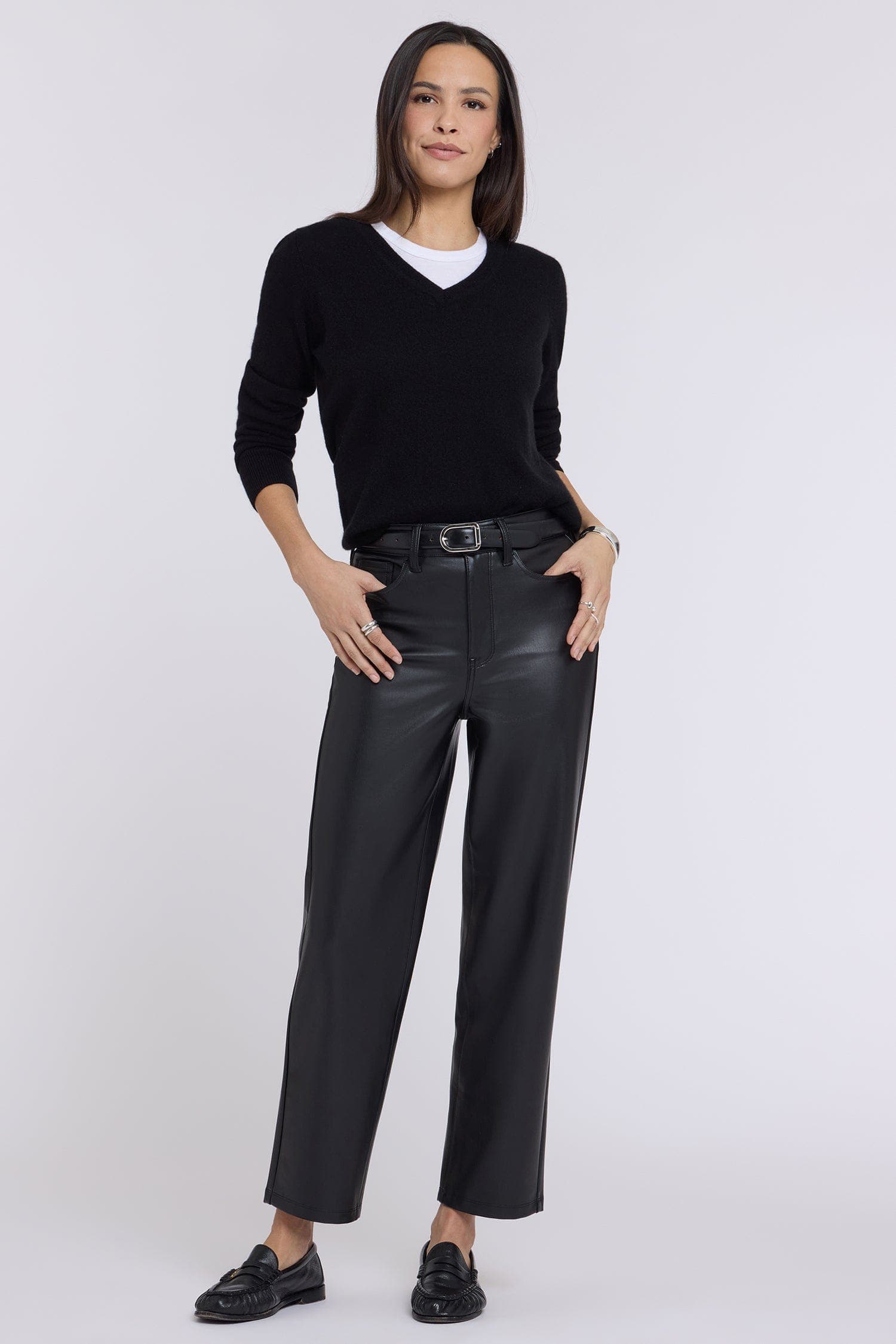 Faux Leather Kasey Stovepipe Pants
