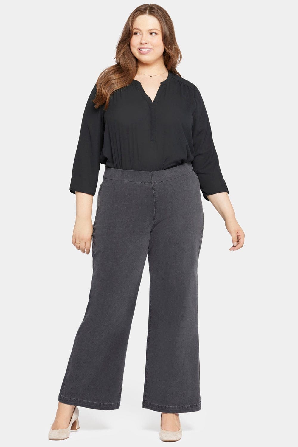 Pull-on Teresa Wide Leg Jeans in Plus Size
