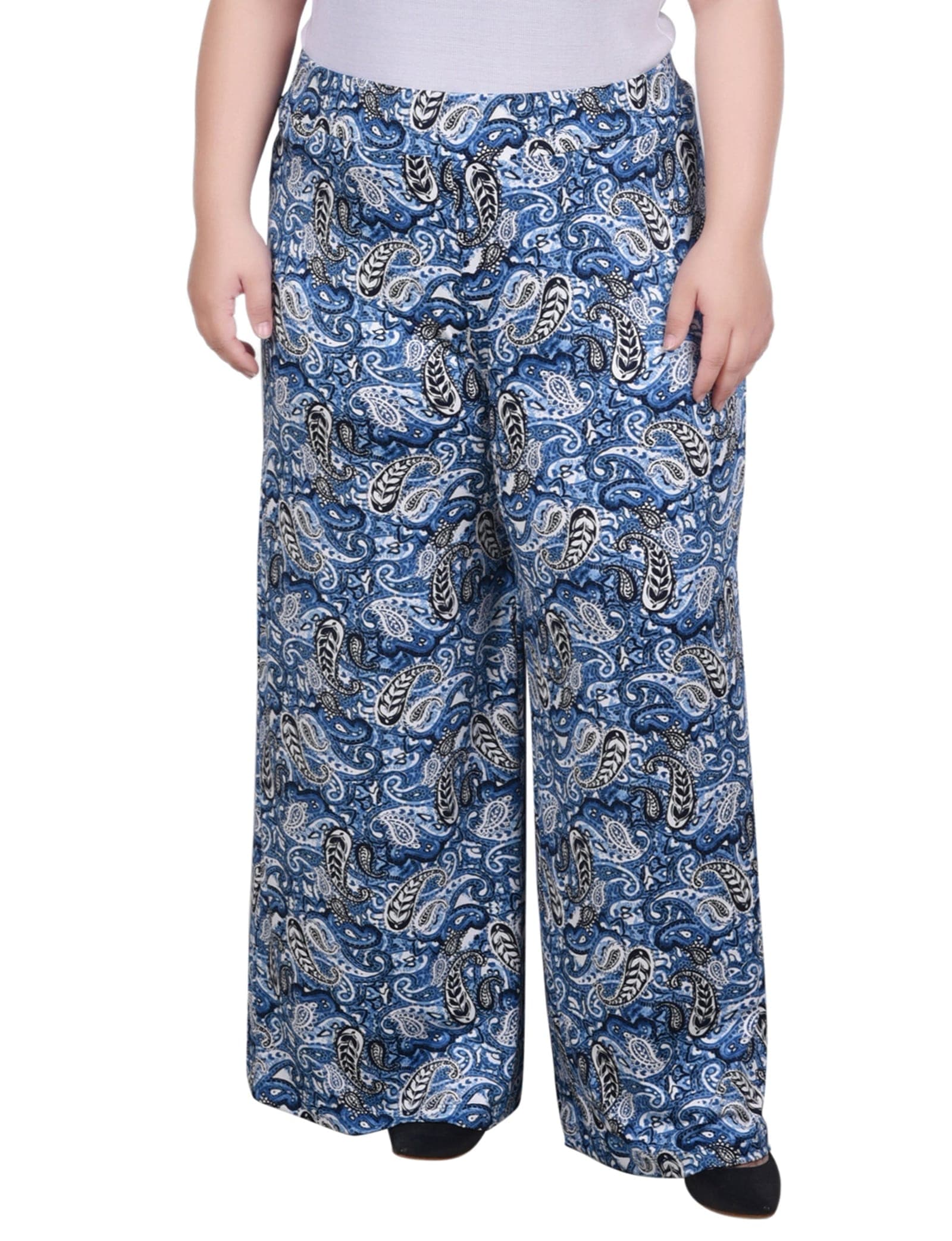 Plus Size Wide Leg Pull on Pant