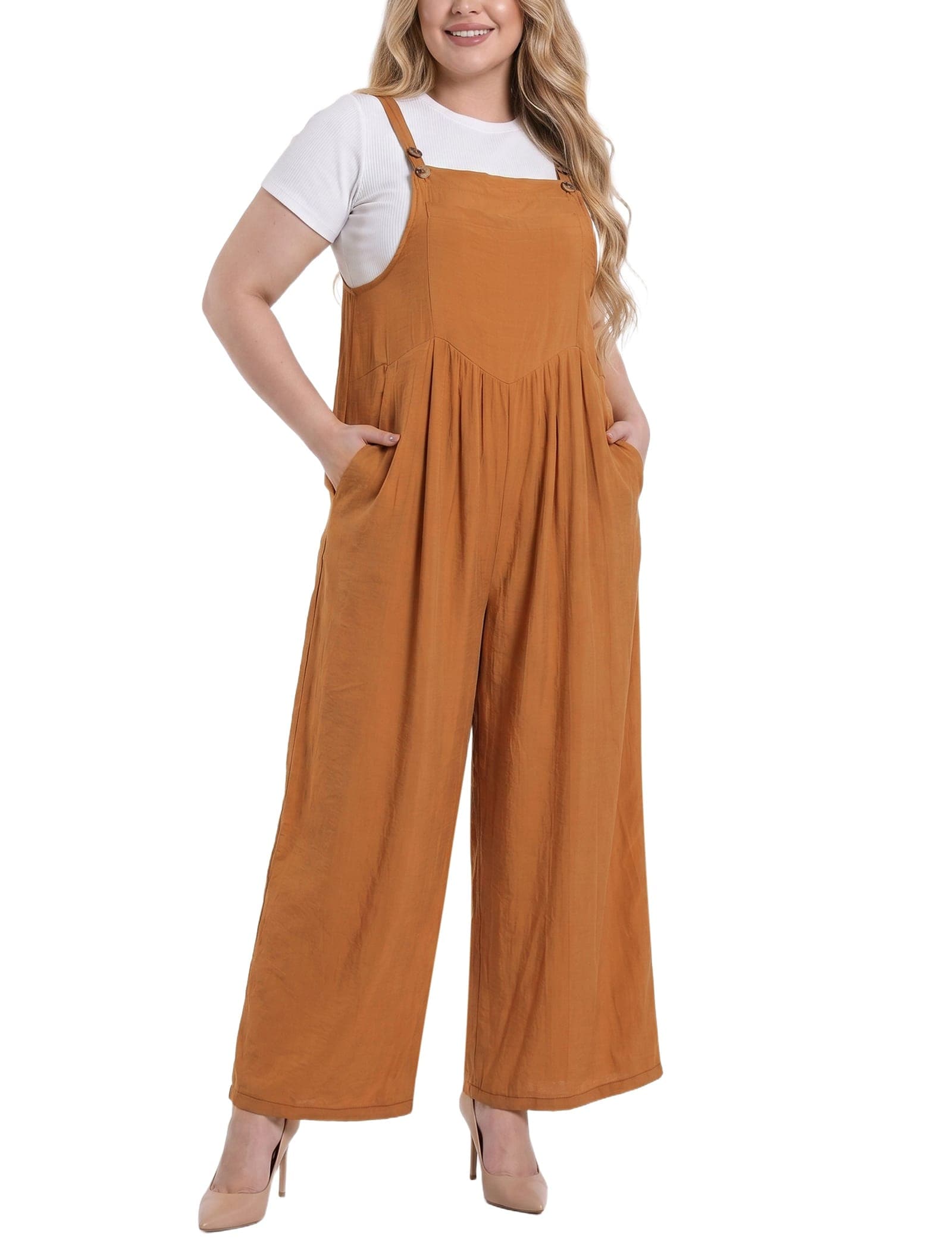 Plus Size Sleeveless Jumper Jumpsuit
