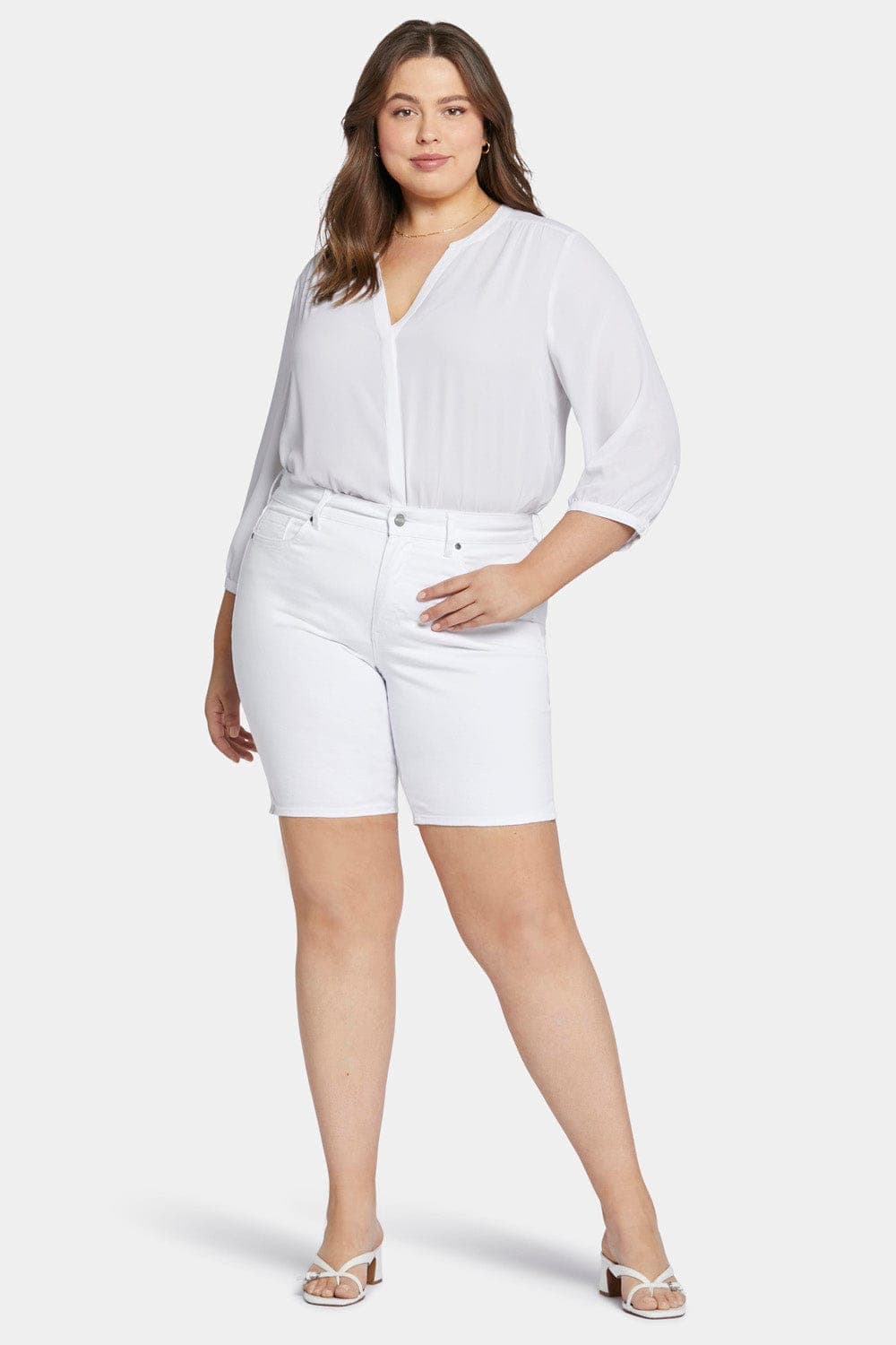 Ella Denim Shorts in Plus Size