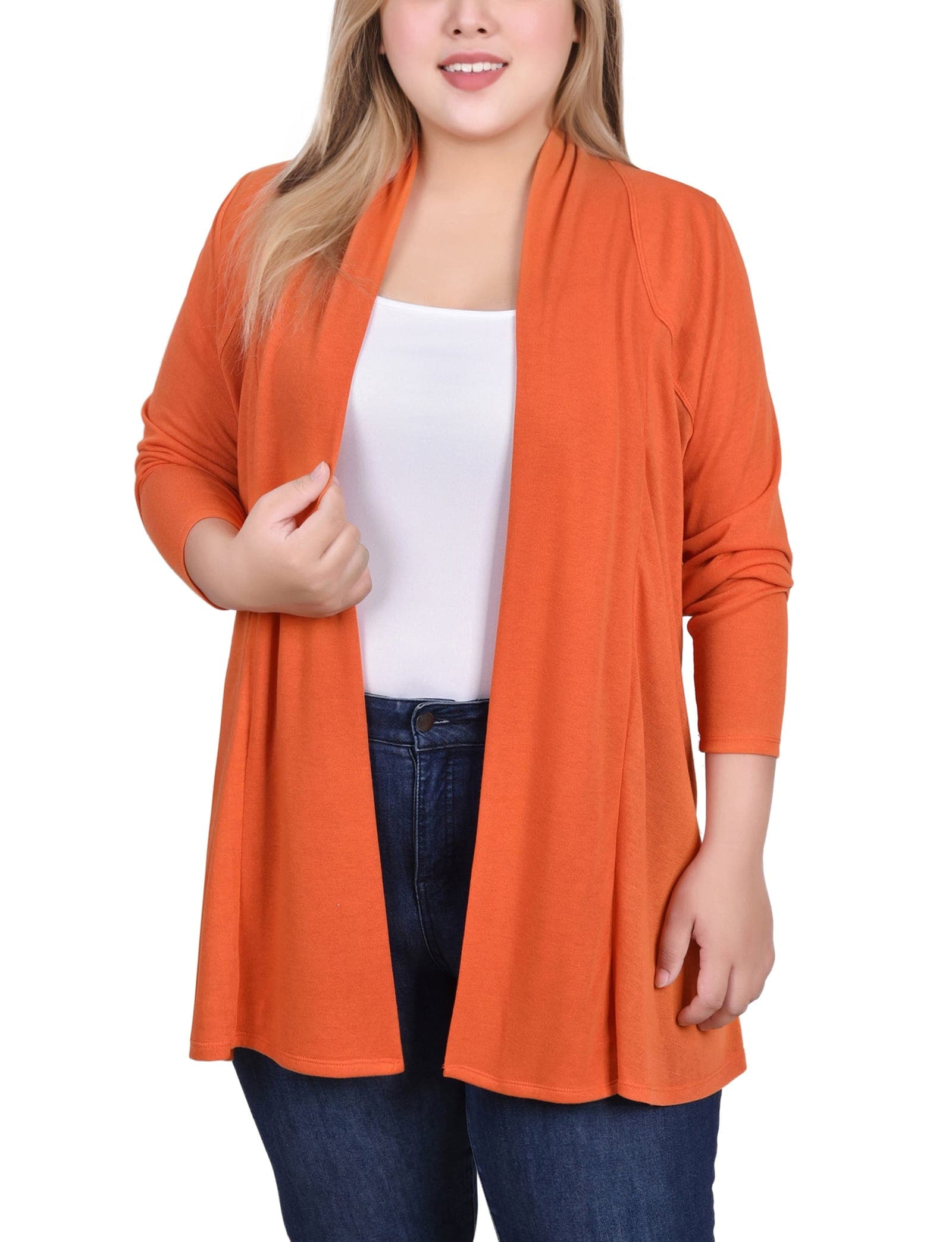Plus Size Long Sleeve Cardigan