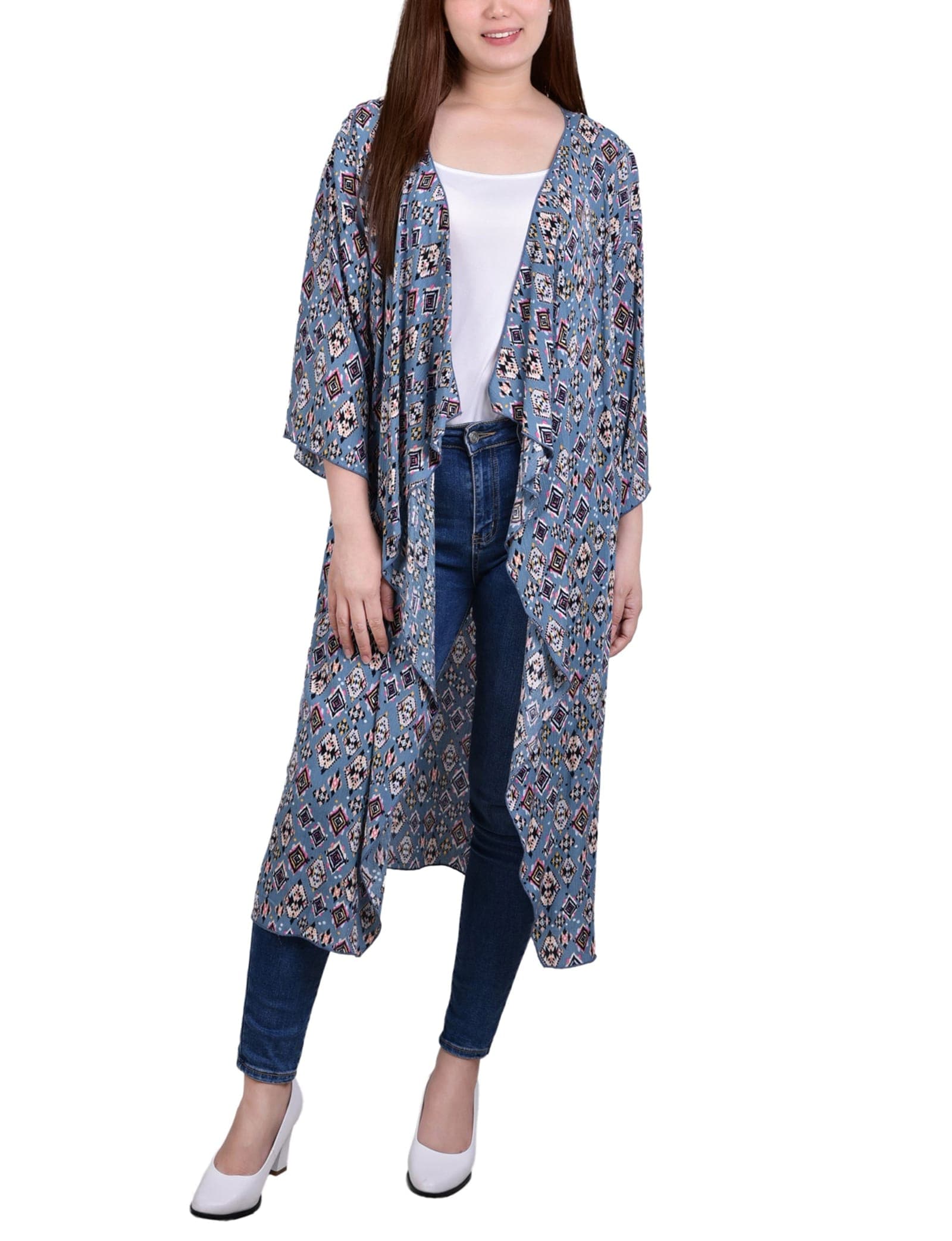 3/4 Sleeve Long Cardigan
