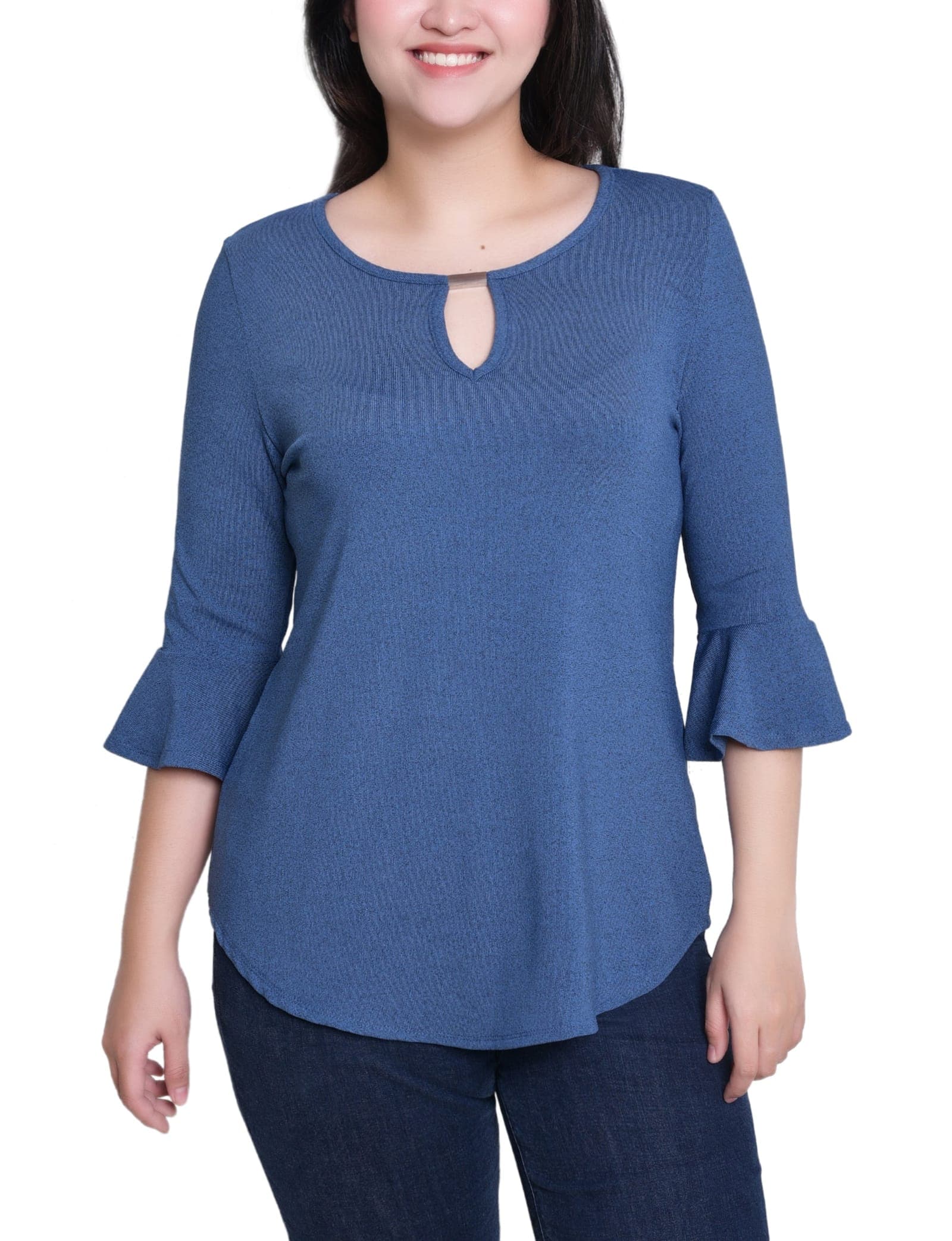 3/4 Bell Sleeve Top with Hardware