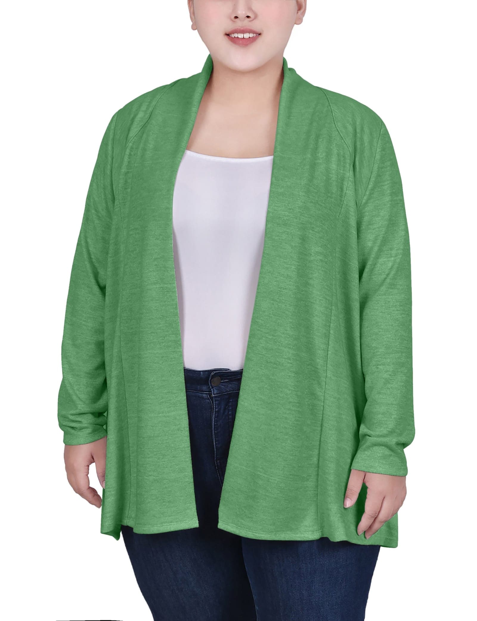 Plus Size Long Sleeve Cardigan