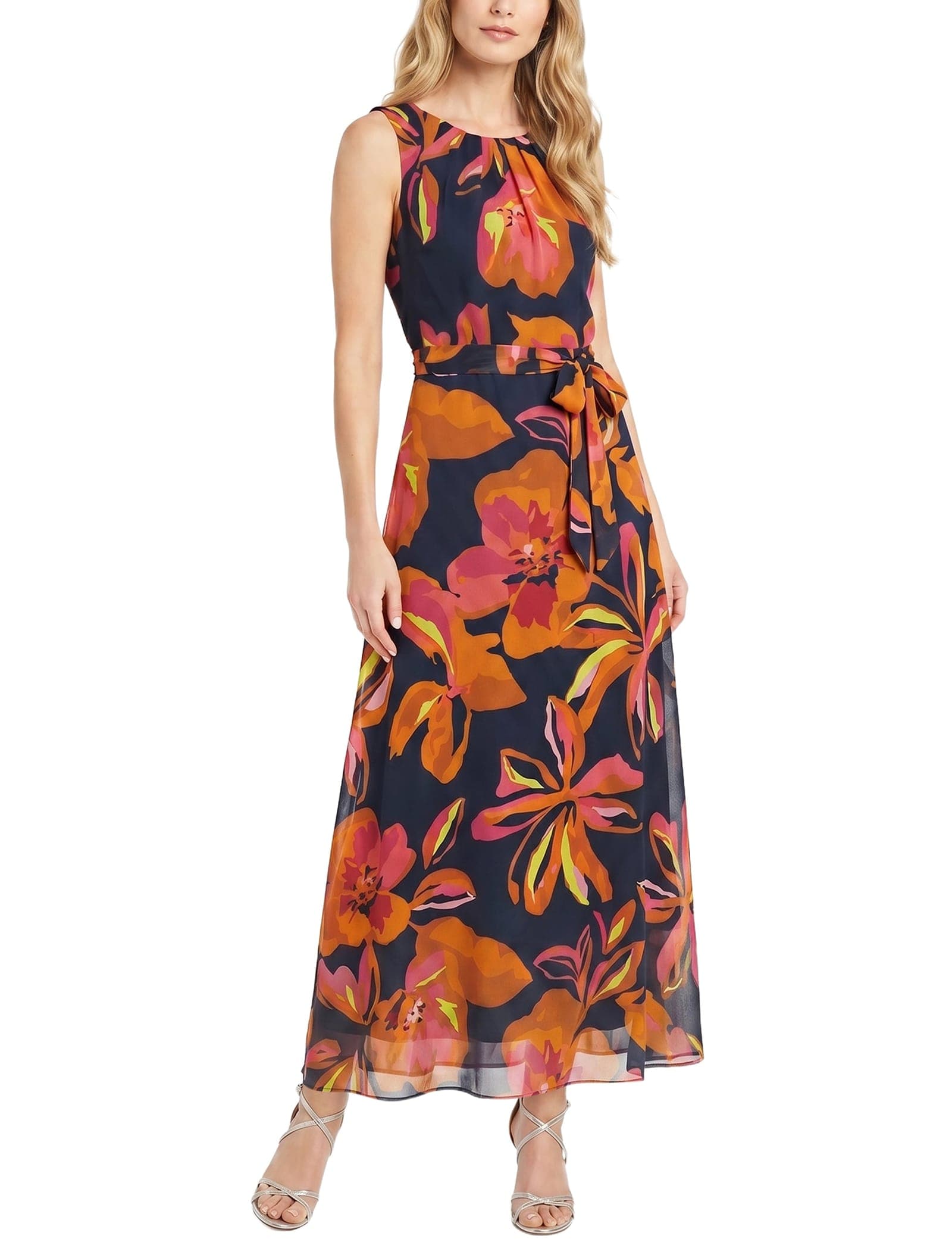 Petite Sleeveless Chiffon Maxi Dress