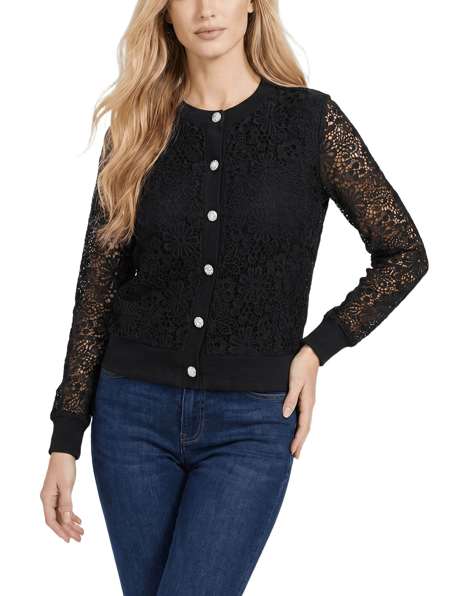 Long Sleeve Lace Blouse