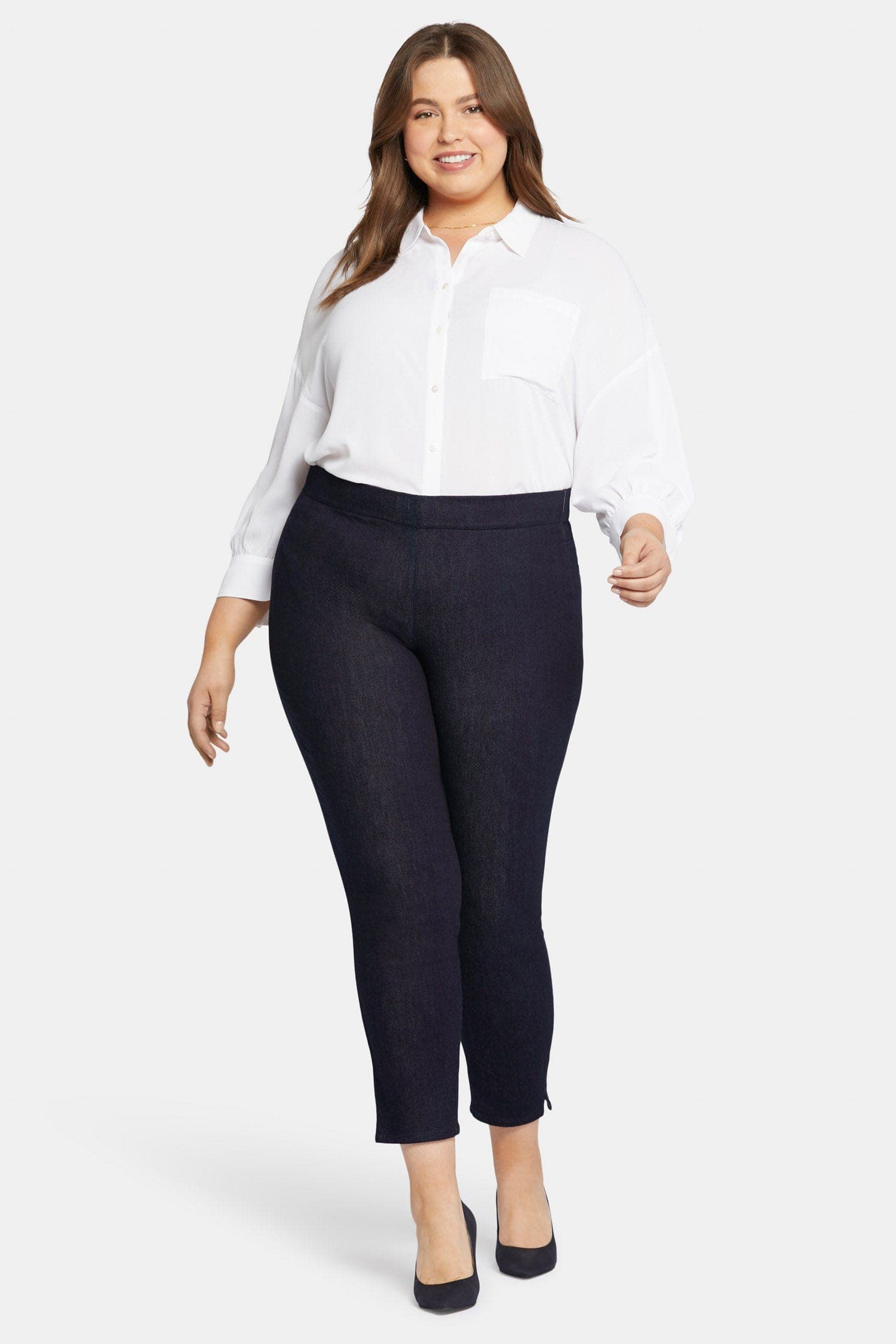 Skinny Ankle Pull-on Jeans in Plus Size