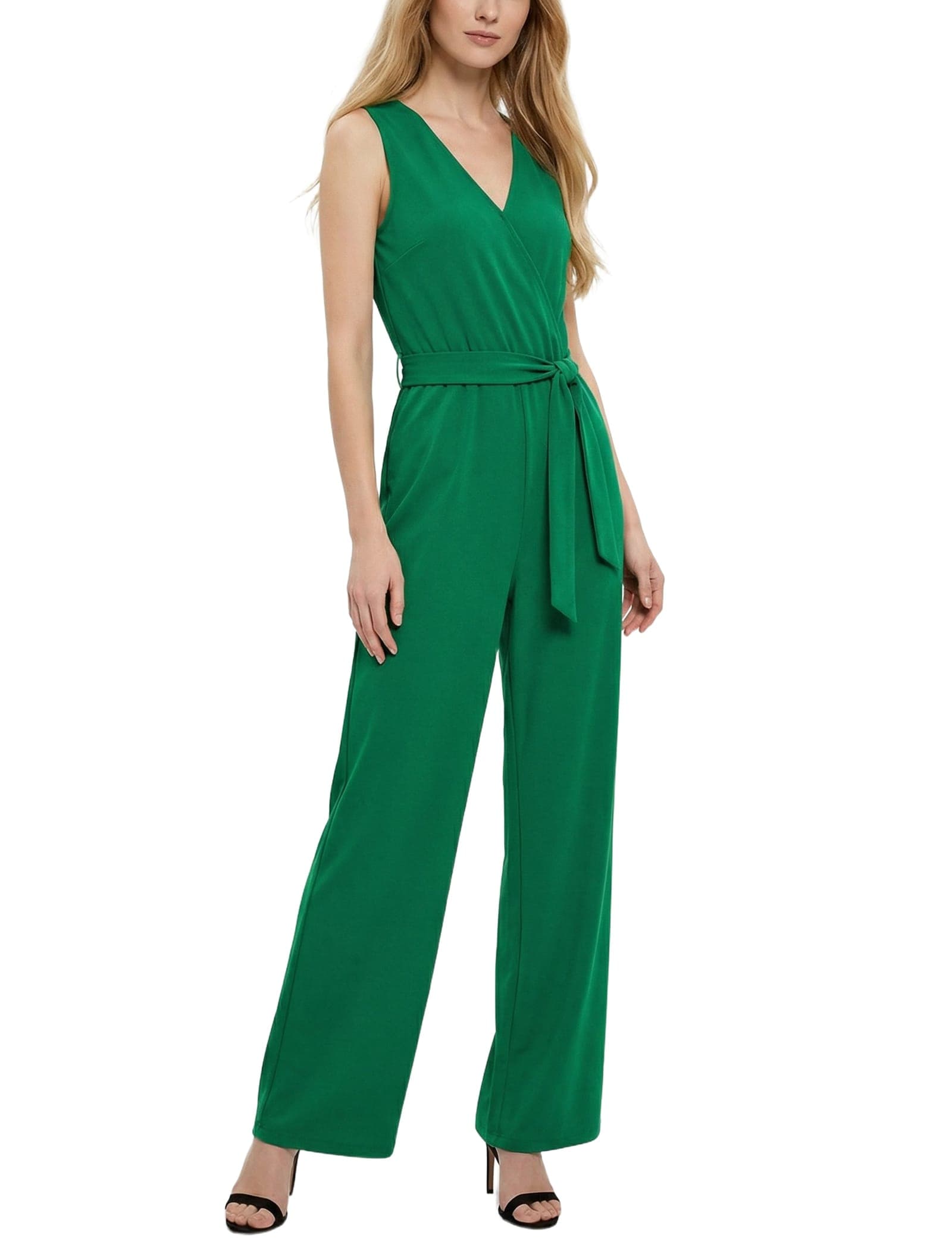 Sleeveless Belted Jumpsuit