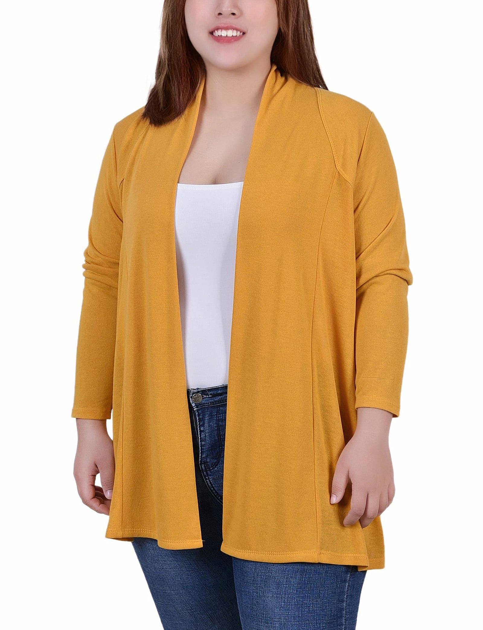 Plus Size Long Sleeve Cardigan