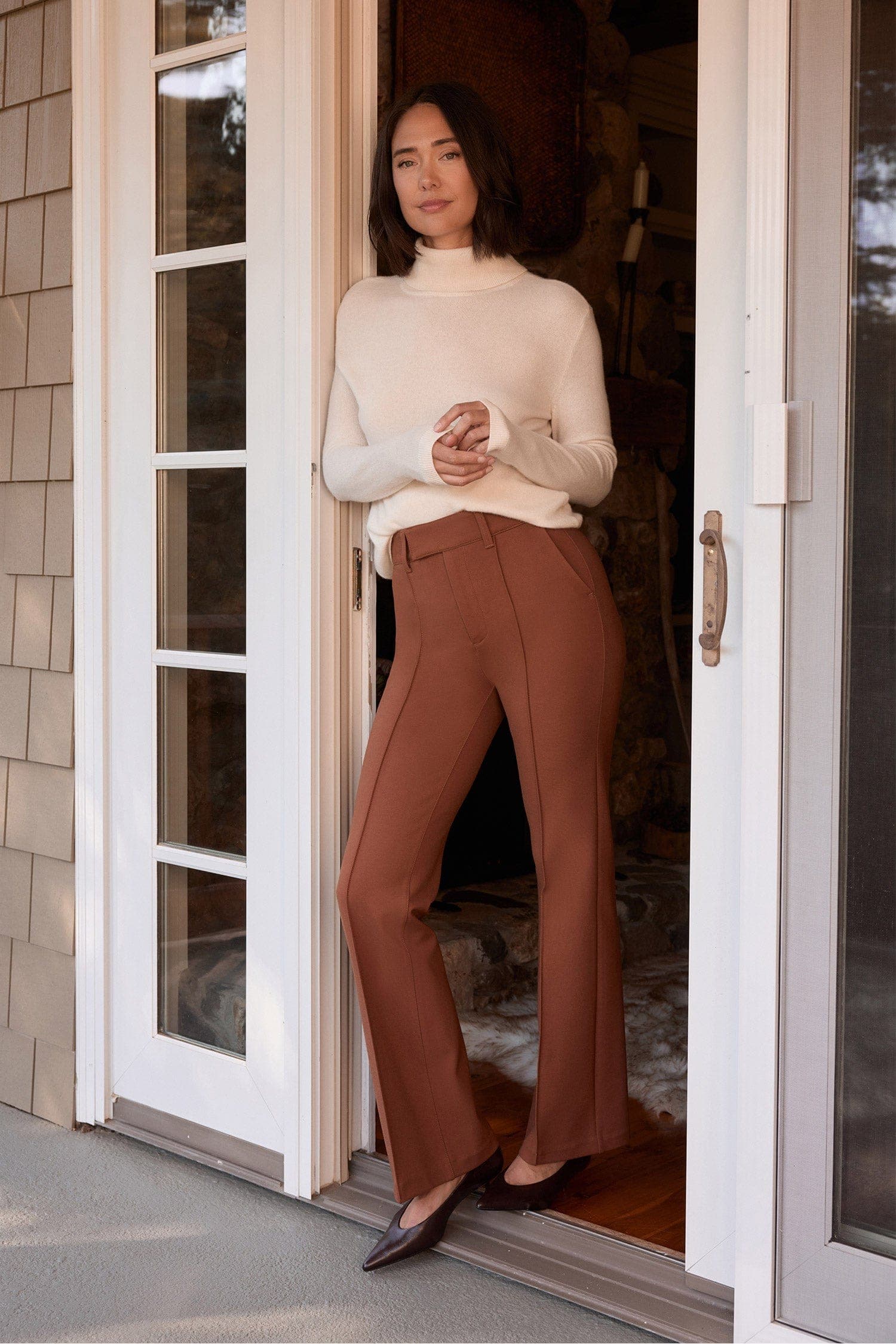 High Rise Bootcut Trouser Pants