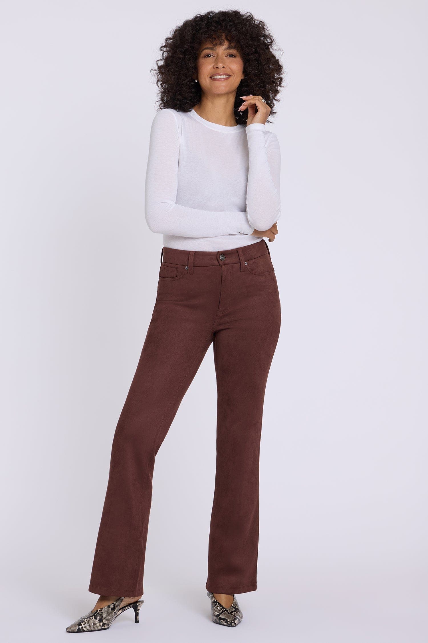 Faux Suede Brooklyn Bootcut Pants