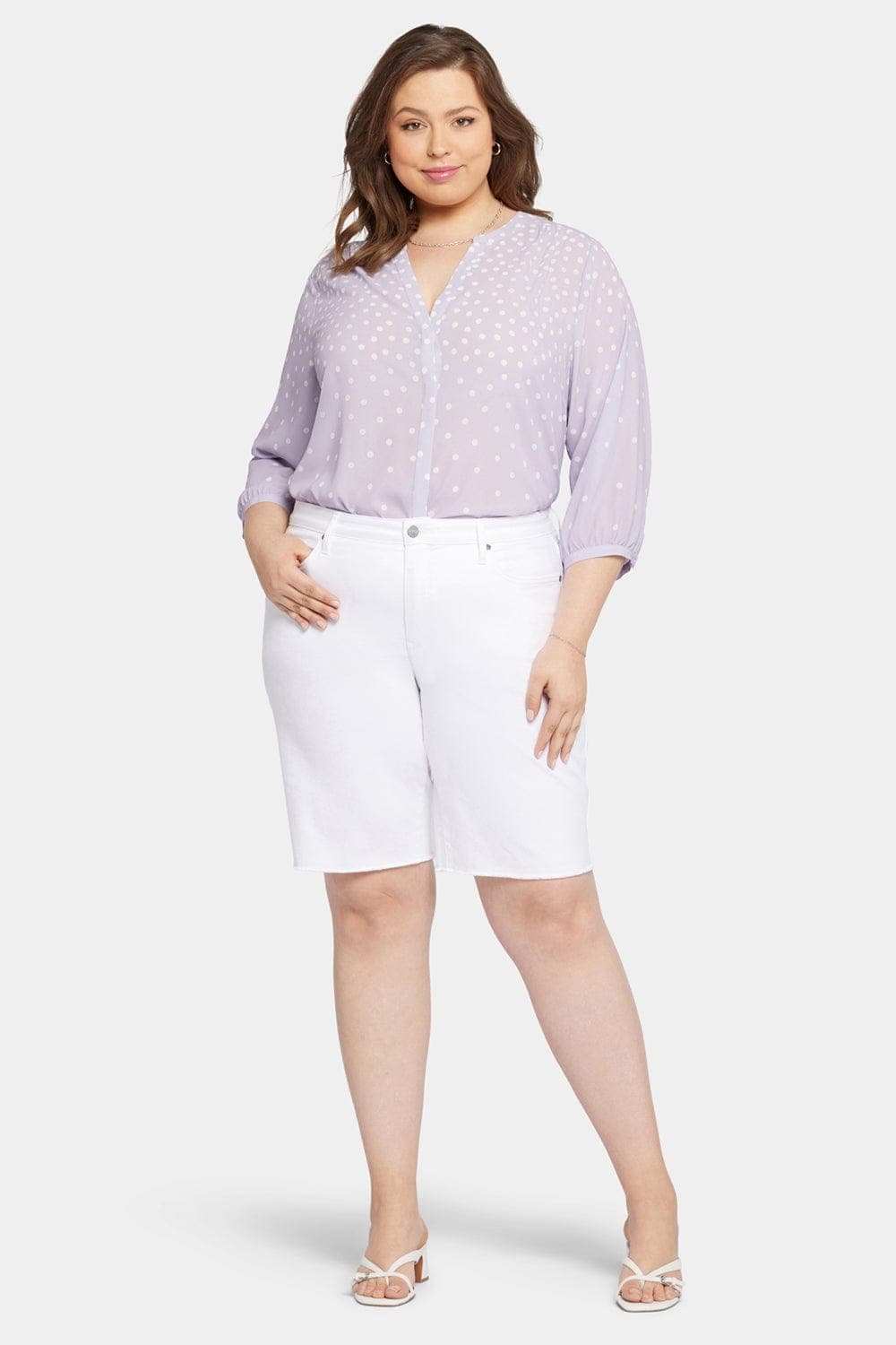 Boyfriend Denim Shorts in Plus Size