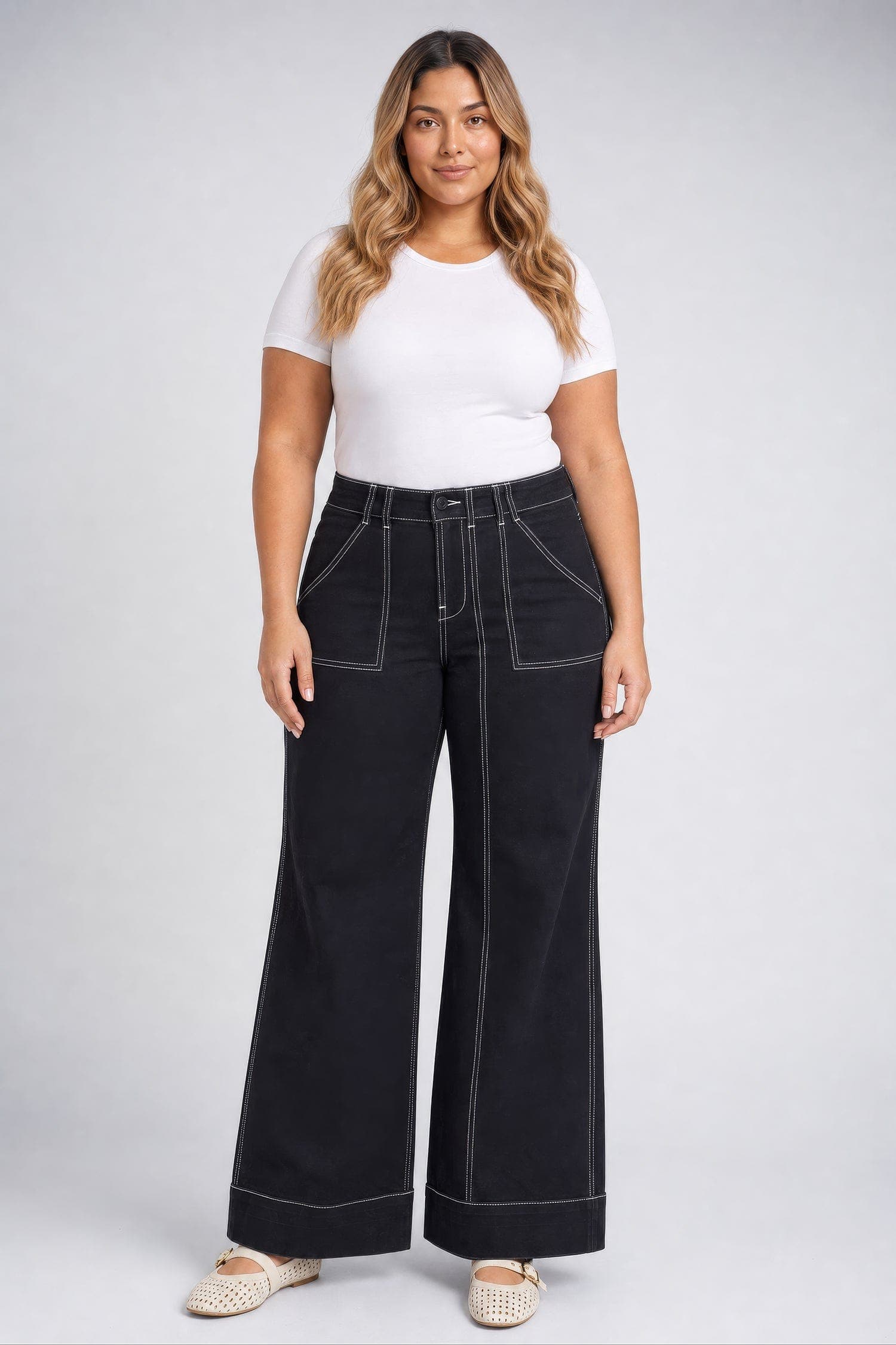Mia Palazzo Jeans in Plus Size