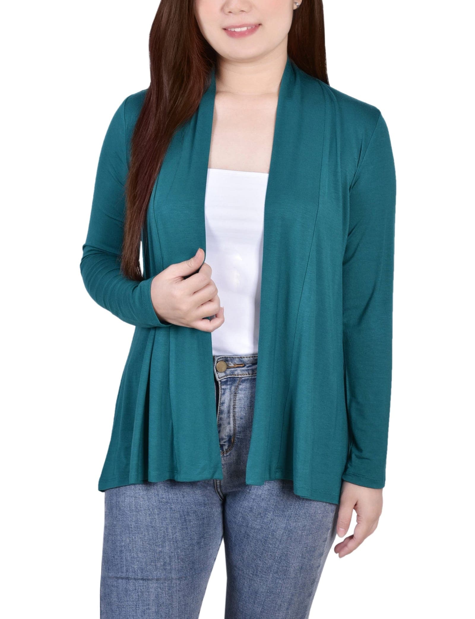 Solid 3/4 Sleeve Cardigan