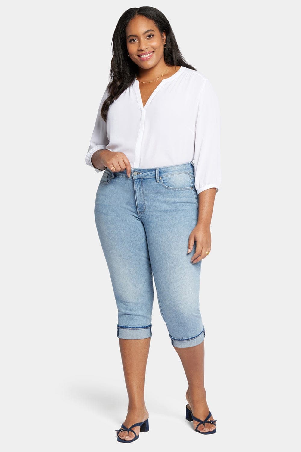 Marilyn Straight Crop Jeans in Plus Size