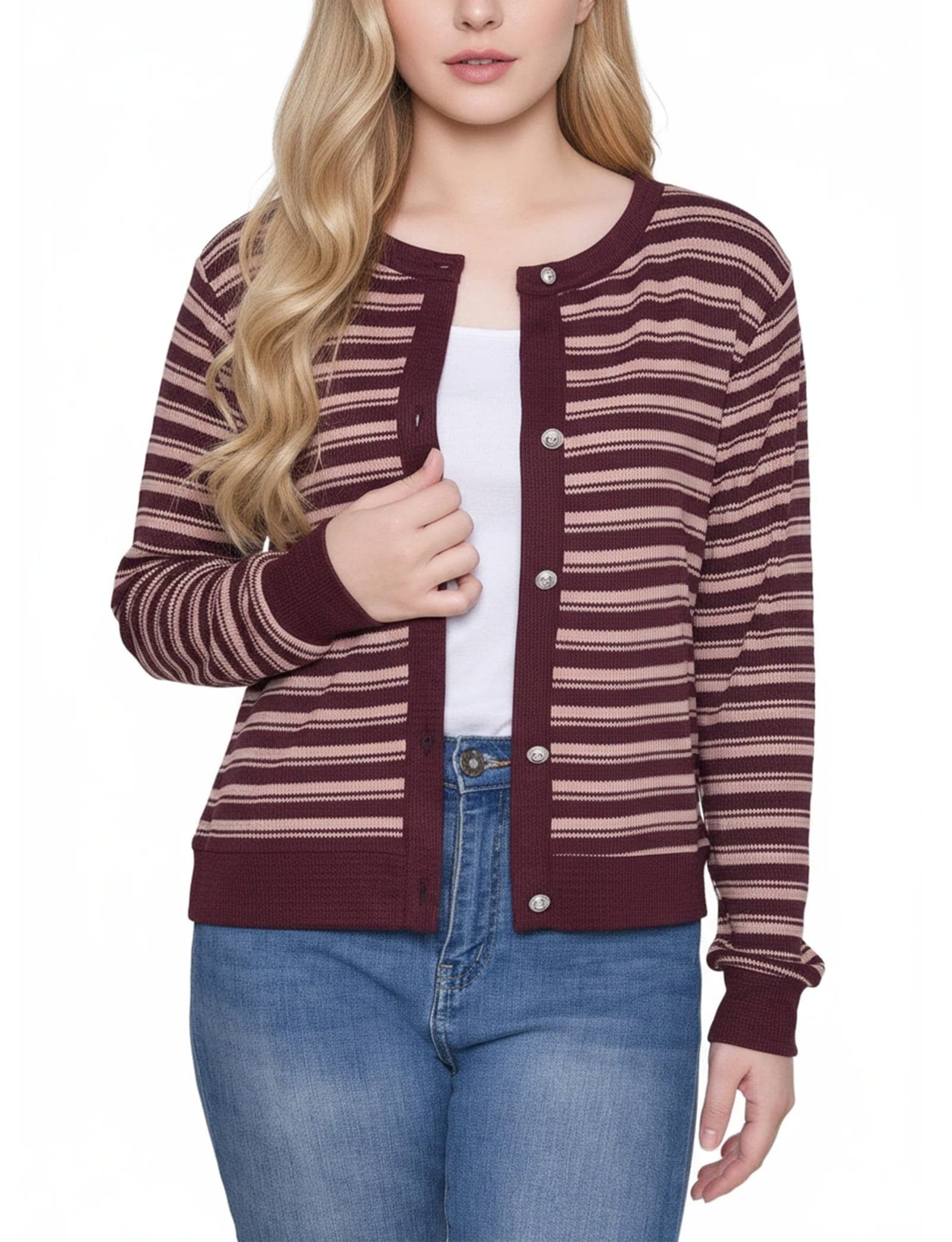 Long Sleeve Ribbed Cardigan