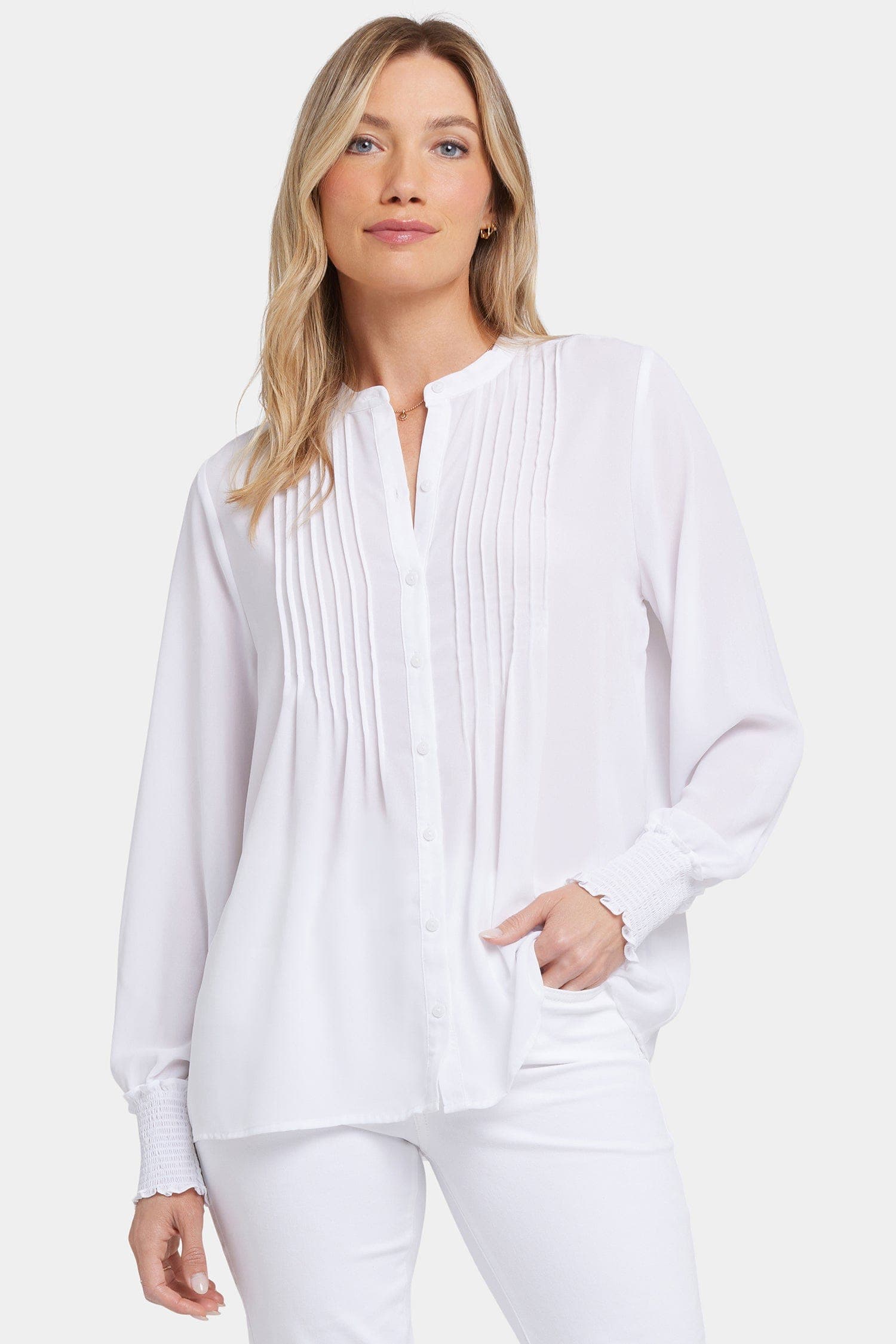 Pleated Peasant Blouse