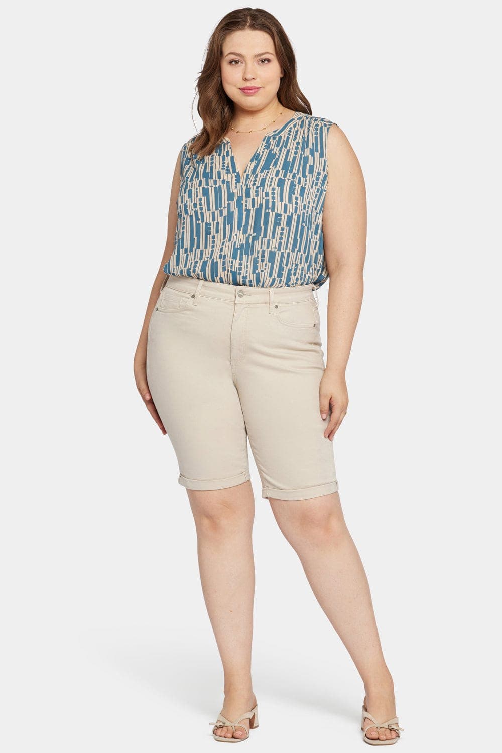 Briella 11 Inch Denim Shorts in Plus Size